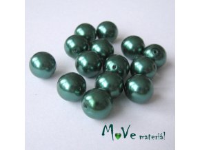 České voskové perle 10mm, 14ks, zelené