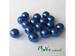 České voskové perle 9mm/16ks (cca 20g), modré
