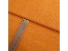 Bavlněné plátno -Lněná půda oranžová - šíře 150cm/1bm