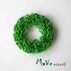 Kovový korálek donut, 30mm, 1ks, zelený, II.jakost