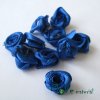 Růžička saténová zářivě modrá 12mm, 10kusy