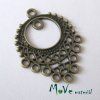 Ramínko kruh 34x25,5x1mm, 1ks, staromosazné