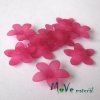 Akrylové transparentní květy 17x4mm, 10ks, růžové