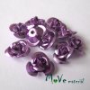 Korálek růžička 12mm, 10ks, fialová
