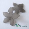 Akrylový květ 29x27mm, 2ks, šedý