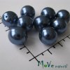 České voskové perle modré 12mm, 9ks
