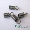 Koncovka na kůži - pružinka 4,5x10mm 4ks, antracit