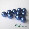 České voskové perle modré 11mm, 10ks