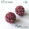 Polymerový korálek - kulička 10mm,1ks, tm. růžový