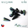 České trny pokovené 10x5mm/10ks, černé