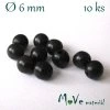 Korálky howlit 6mm, 10ks, černý