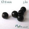 Korálky howlit barvený 8mm, 5ks, černý