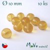 České skleněné kuličky 10mm/10ks, medové