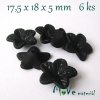 Akrylový květ 18mm - 6ks, černý