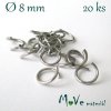 Spojovací kroužek 8mm/20ks, nerez ocel