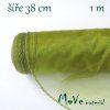 Organza š. 38 cm/ 1m, zelená
