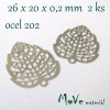 List 26x20x0,2mm - ocel, 2kusy