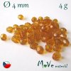 České ohňovky 4mm, 4g jantarové