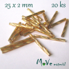 Rokajl 25x2mm, 20ks, tyčky, zlaté