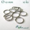 Spojovací kroužek 10mm/10ks, nerez ocel