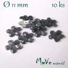 Květina plast našívací 10 ks šedomodrá