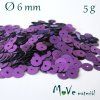 Flitry hladké 6mm, 5g, fialové