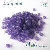 Korálek plast - sluníčko 4x4mm, 5g, fialové