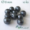 Voskové perle "Zigana" 8mm, 10ks, šedé