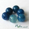 Achát - 6mm/6ks, modrý
