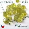České skleněné žluté kapky 12 x 6mm 10 ks