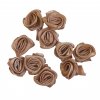 Růžička saténová kávová 20mm, 10kusů