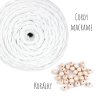 Sada na výrobu 5ti drhaných hvězdiček - z příze Cordy macrame