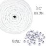 Sada na výrobu 5ti drhaných hvězdiček - z příze Cordy macrame