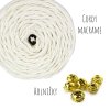 Sada na výrobu 5-ti drhaných koleček - spirálek - z příze Cordy macrame