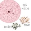 Sada na výrobu 5-ti drhaných zvonečků - z příze Cordy macrame