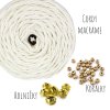 Sada na výrobu 5-ti drhaných zvonečků - z příze Cordy macrame