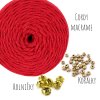 Sada na výrobu 5-ti drhaných zvonečků - z příze Cordy macrame