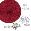 Sada na výrobu 5-ti drhaných zvonečků - z příze Cordy macrame
