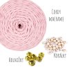 Sada na výrobu 5-ti drhaných zvonečků - z příze Cordy macrame