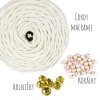 Sada na výrobu 5-ti drhaných zvonečků - z příze Cordy macrame