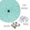 Sada na výrobu 5-ti drhaných zvonečků - z příze Cordy macrame