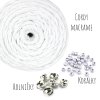 Sada na výrobu 5-ti drhaných zvonečků - z příze Cordy macrame