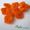 Růžička saténová oranžová 20mm, 10kusů