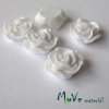 Kabošon květ lesklý A3 - resin - 2ks, bílý