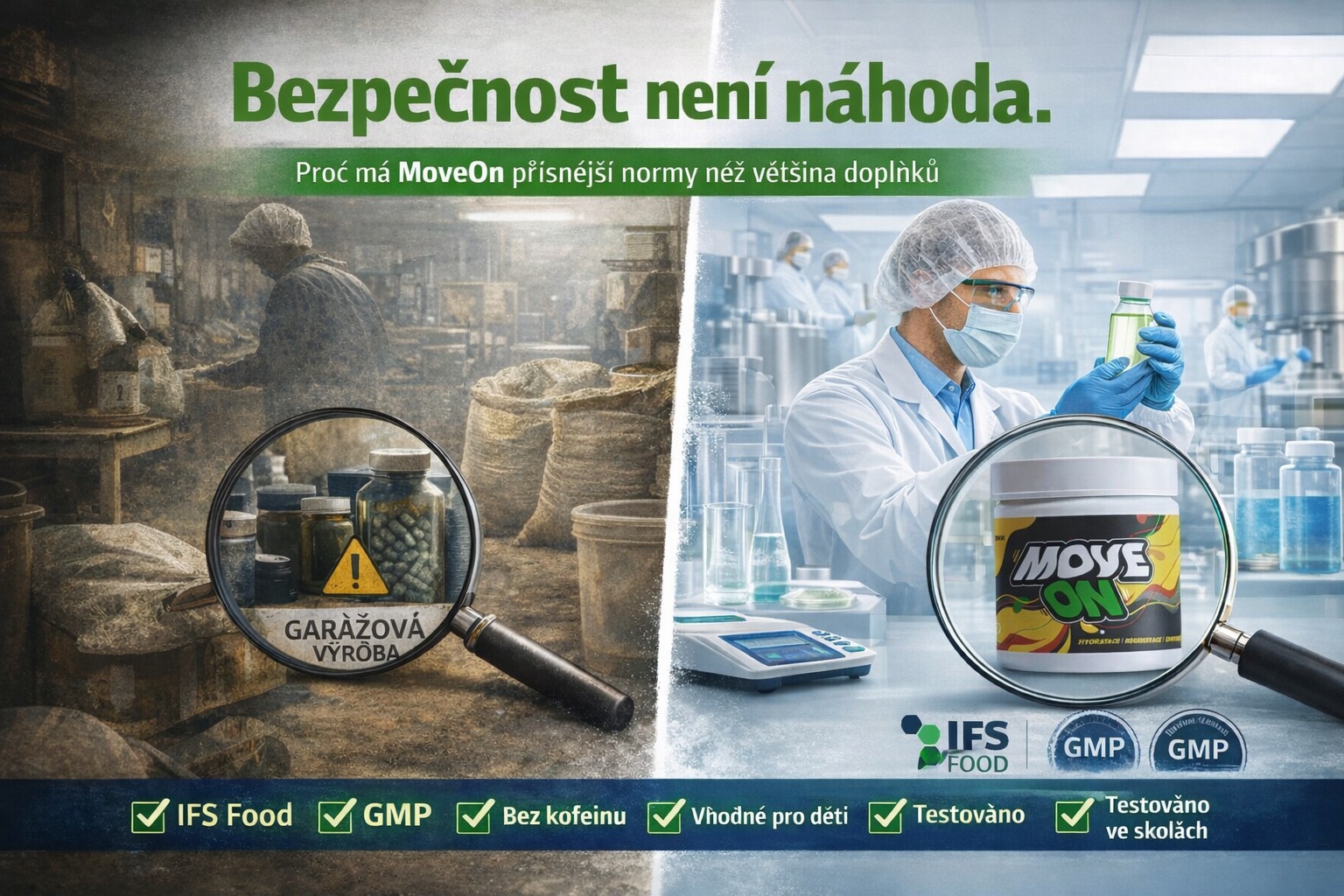 Bezpečnost není náhoda: Proč má MoveOn přísnější normy než většina doplňků na trhu