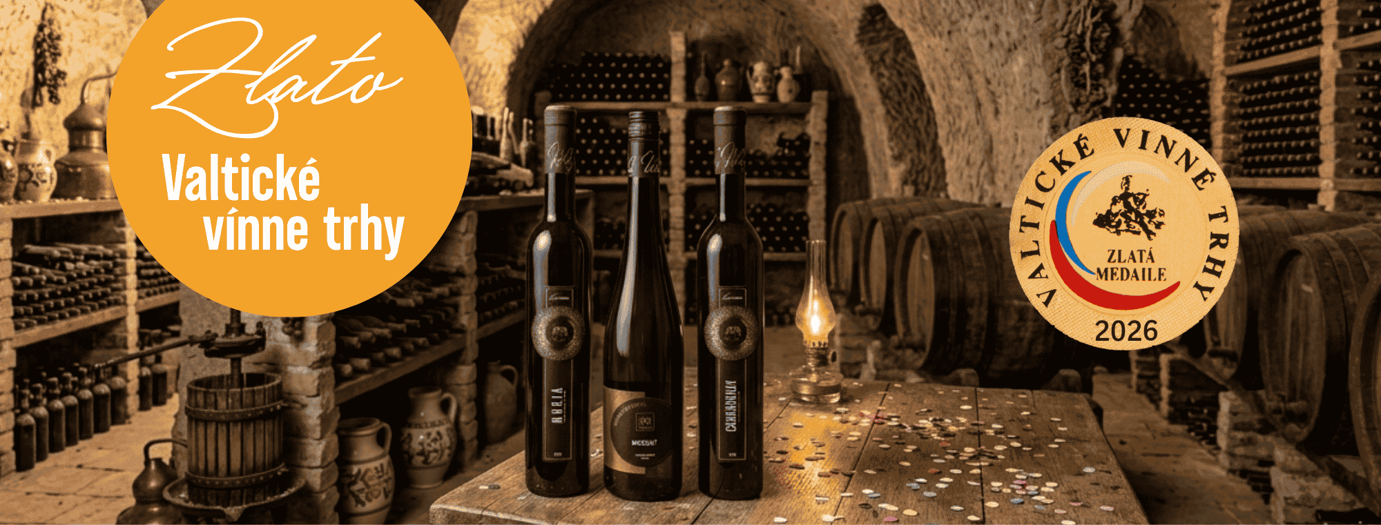 Tri zlaté medaily z Valtických vínnych trhov 2026