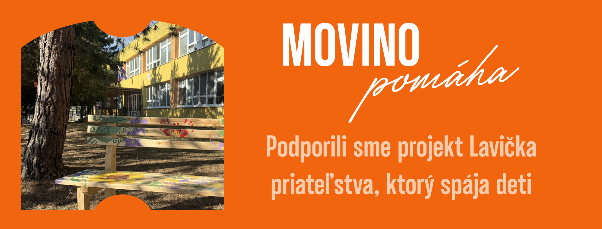 Podporili sme projekt Lavička priateľstva, ktorý spája deti