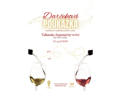 darčeková poukážka taliansky večer