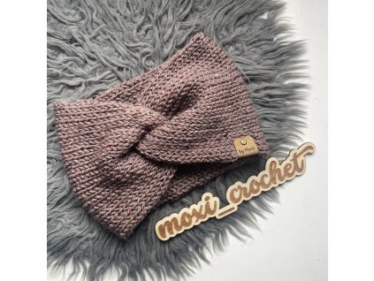 tweed čelenka tmavě hnedá