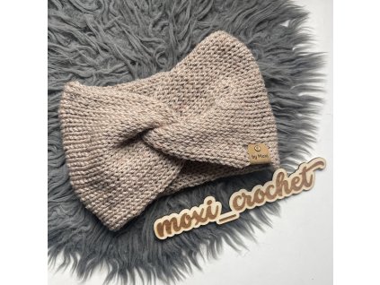 tweed čelenka svetle hnedá